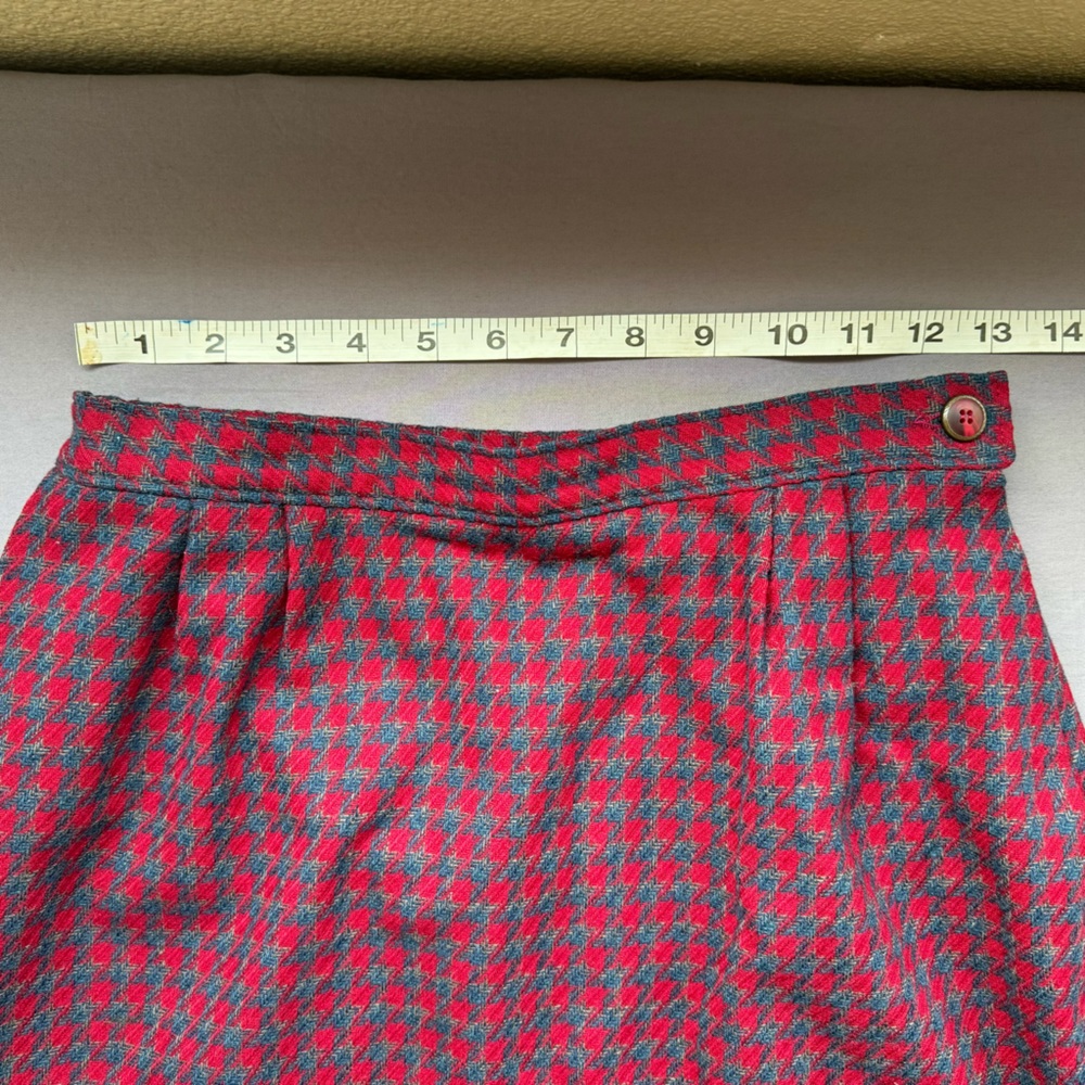 Pendleton Size 6 Vintage 100% Wool Houndstooth Re… - image 8